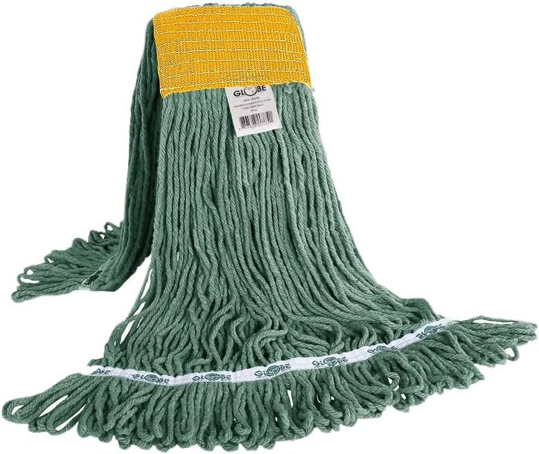 Syn-Pro® Synthetic 5 Inch Wide Band Wet Green Looped End Mop - 24 Oz / Green