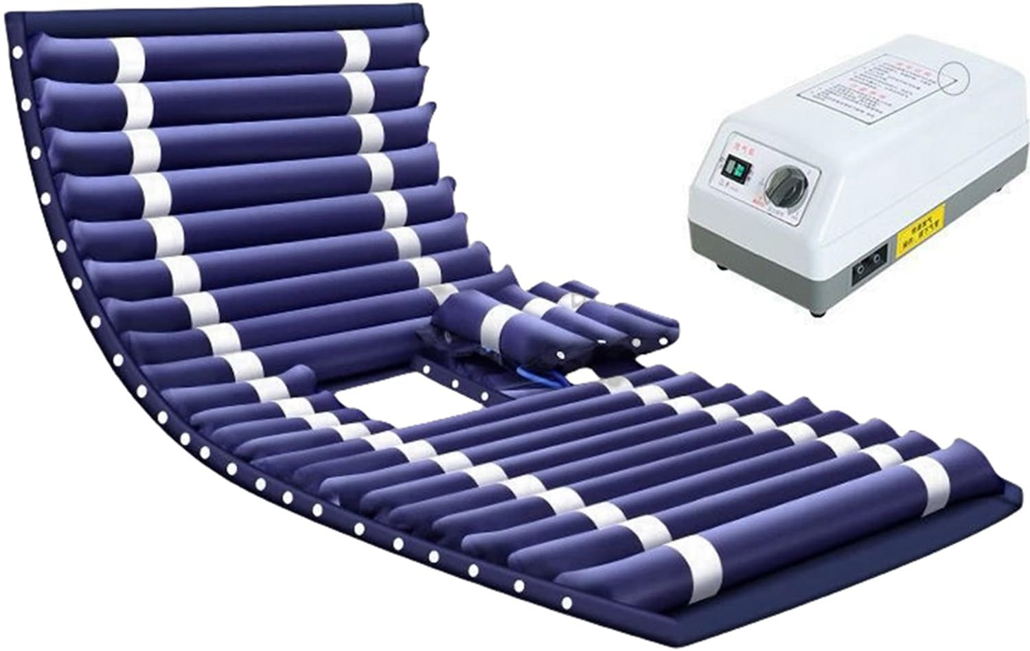 Colchón Antiescaras con Compresor,Colchón Antiescaras Personas Encamadas con Agujero para Inodoro,Colchón Inflable,Cama De Enfermería Prevención Y Tratamiento De Úlceras,Fácil De Limpiar