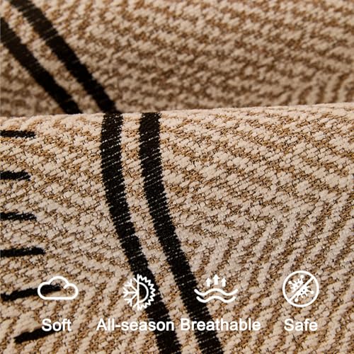 Housse de canapé en chenille de qualité supérieure antidérapante marron