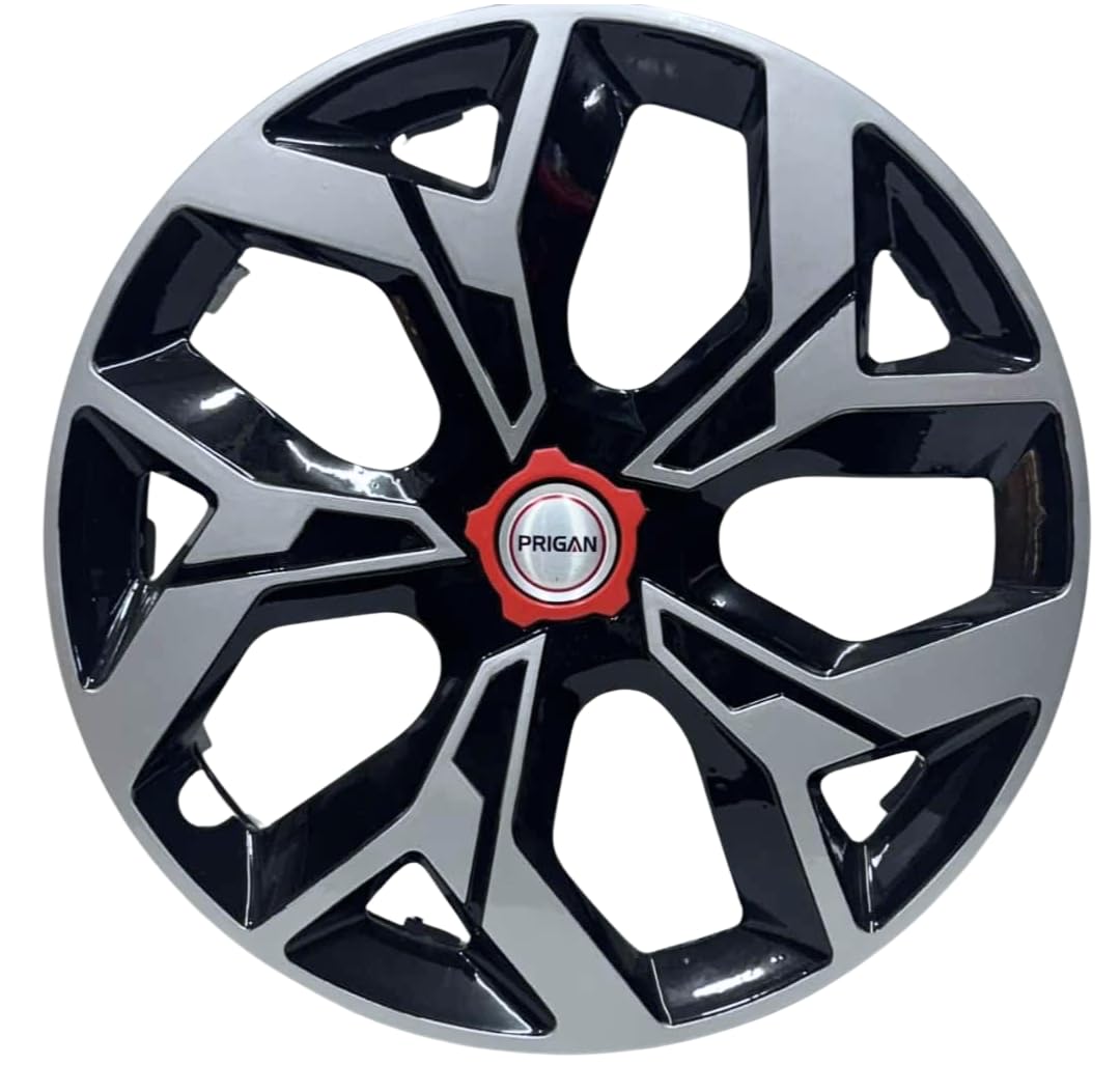 PRIGAN Wheel Cover for Maruti CELERIO 14 Inch Silver Black Wheel Cap (Available in 14,15 Inch) (Set of 4 Pcs) (Press Fitting) Model- VOX Silver Black-14-image-46