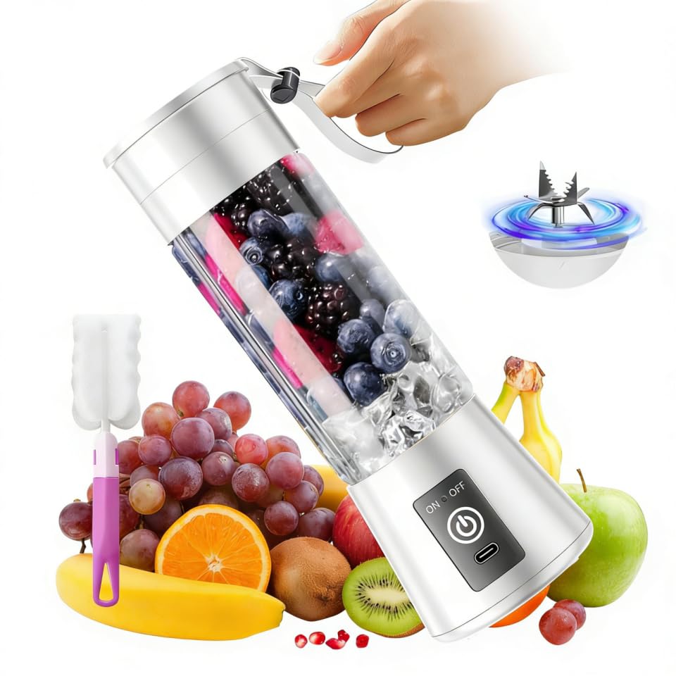 Image of Small Cordless Shakes & Smoothie Blender - Portable Personal Size Blender | 380ML BPA Free Juice Cup, High Speed of 20,000 Rpm, Squeezing Fresh Juice Suit in Sports /Office /Home /Travel