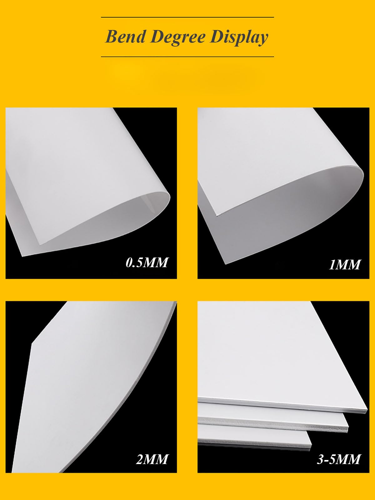 5 fogli di plastica ABS - 250x300 mm, plastica rigida termoformabile for lavori fai da te e modellismo(1mm)