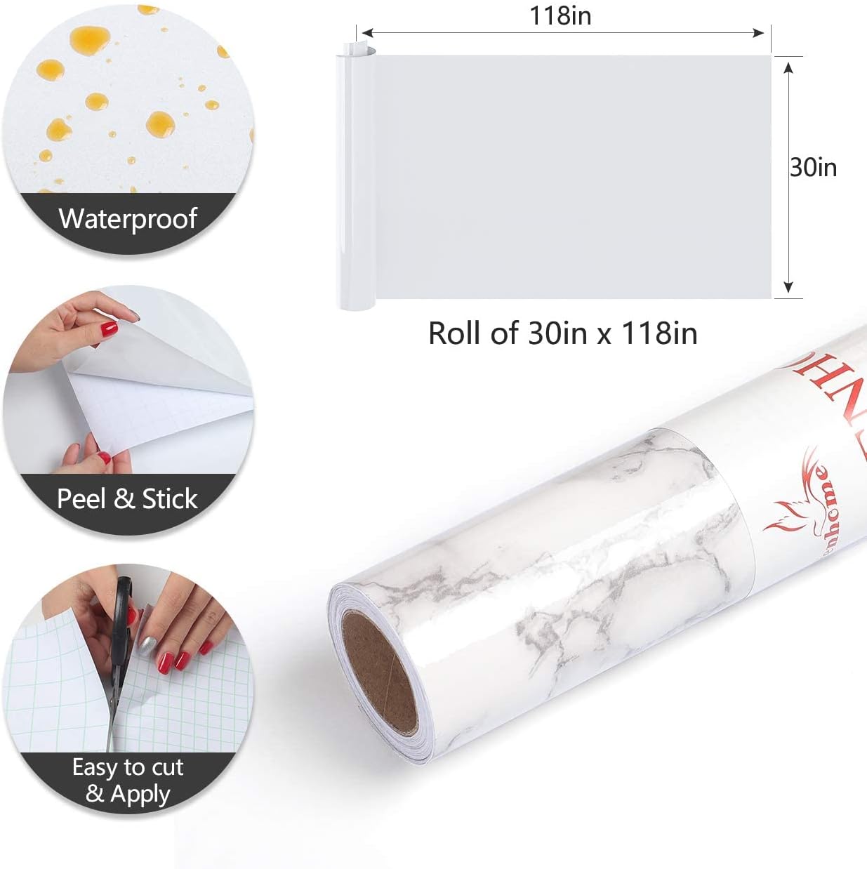 Exclusive Discount 70% Price Yenhome Marble Wallpaper 393x30 inch White Grey Granite Marble Contact Paper Kitchen Counter Top Covers Peel and Stick Countertops Removable Self Adhesive Wall Paper for Countertops Kitchen Cabinets Cheapest 🛒 Yenhome Marble Wallpaper 393x30 inch White Grey Granite Marble Contact Paper Kitchen Counter Top Covers Peel and Stick Countertops Removable Self Adhesive Wall Paper for Countertops Kitchen Cabinets