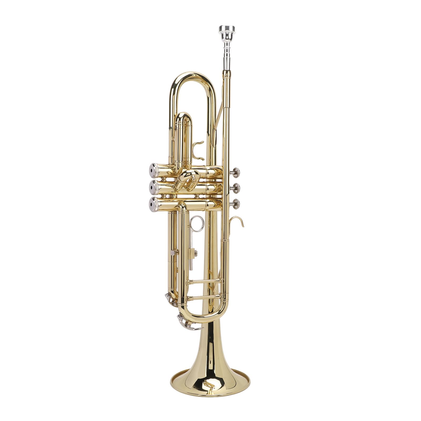 Beginner Trumpet Kit, Bb Trumpet Instrument Strong Penetration for Band Performance (Gold)