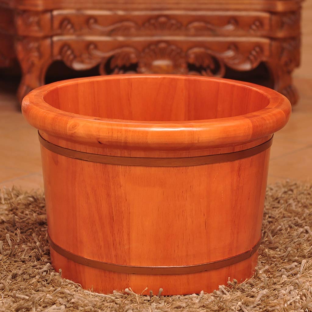 Barril de Madera SPA para pies Bañera para pies de Roble, bañera para pies doméstica, Cubo de pedicura, Adecuado para el Club de Salud, Familia, bañera para pies saludables, 26 cm