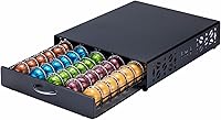 Vista 1 de ZCDCP Nespresso - Soporte para cápsulas Vertuo, cajón de almacenamiento de cápsulas de café de metal negro para cápsulas Vertuoline Orgainzer 50