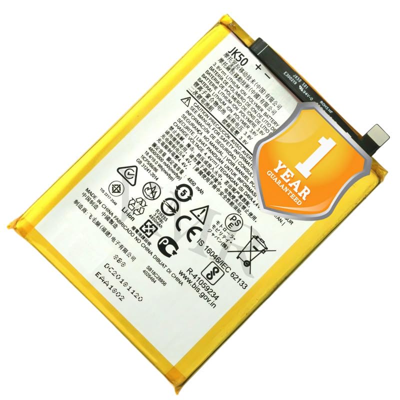 Image of Original JK50 Battery Compatible with Motorola Moto E7 Power (PAMH0001IN, PAMH0010IN, PAMH0019IN) - (5000mAh) - 1 Year Warranty X2
