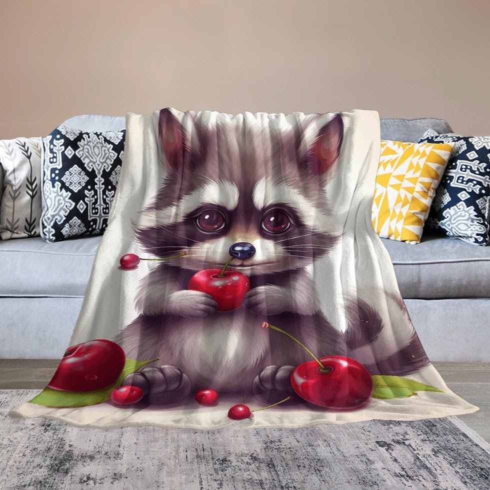 Couverture plaid raton laveur pour des soirées cocooning au salon