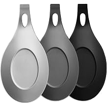 3 Pack Silicone Spoon Rest for Stove Top, Heat Resistant Kitchen Utensil Rest, Sturdy Silicone Spoon Holder for Kitchen Utensils Spatula,Tongs,Ladlesmulti