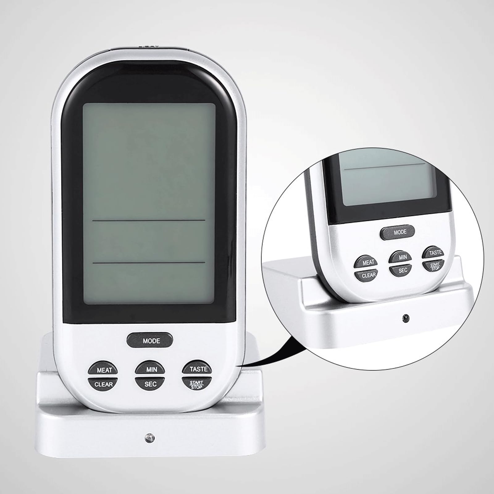 KRILLIQ Termometro Digitale LCD con Telecomando Wireless a Grande Schermo Termometro per Carne a Lettura istantanea per Cucinare cibi da Cucina