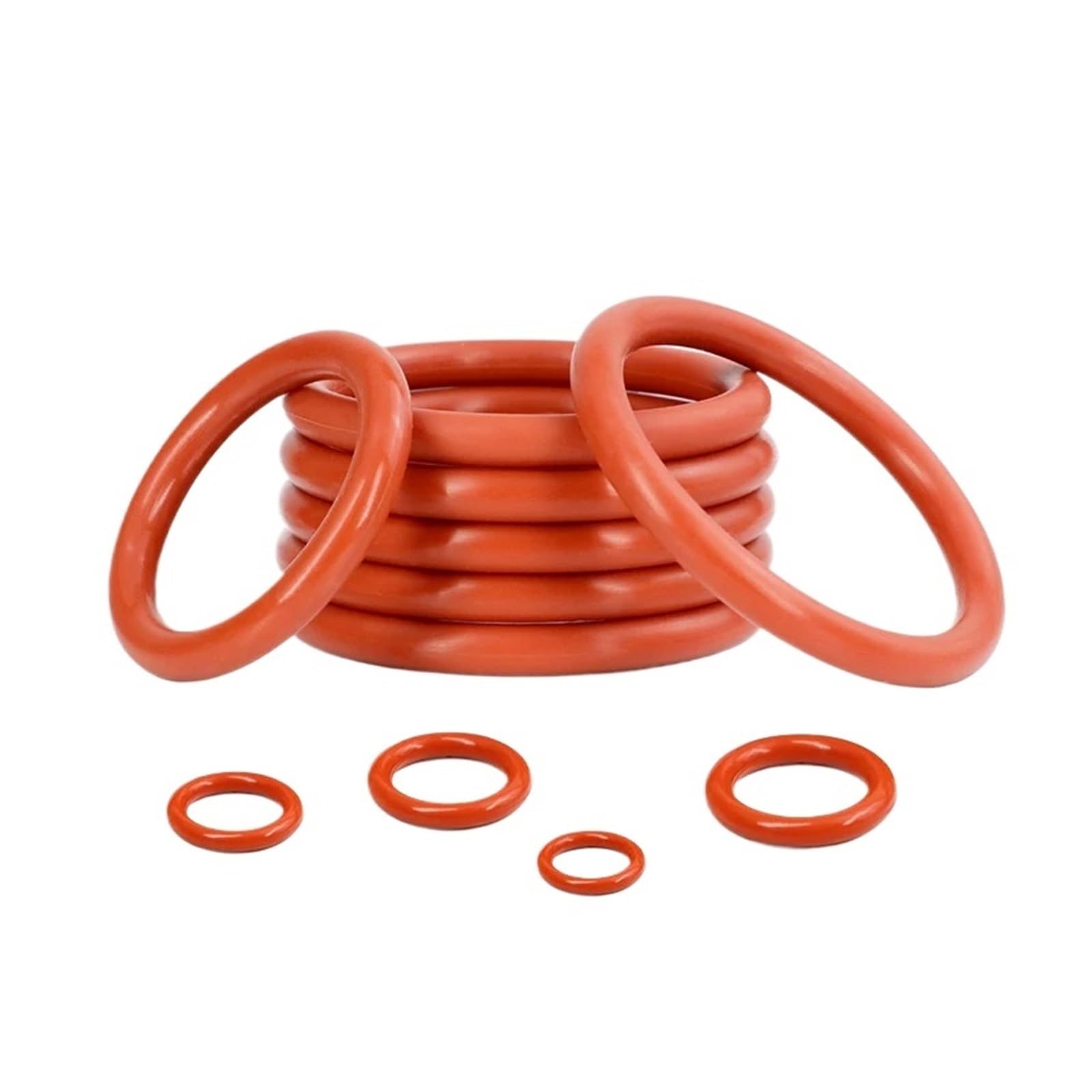 10 Uds. Junta de anillo silicona roja CS 4mm OD 12~200mm O junta tórica goma VMQ surtido herramientas Hvac(OD 185mm ID 177mm)