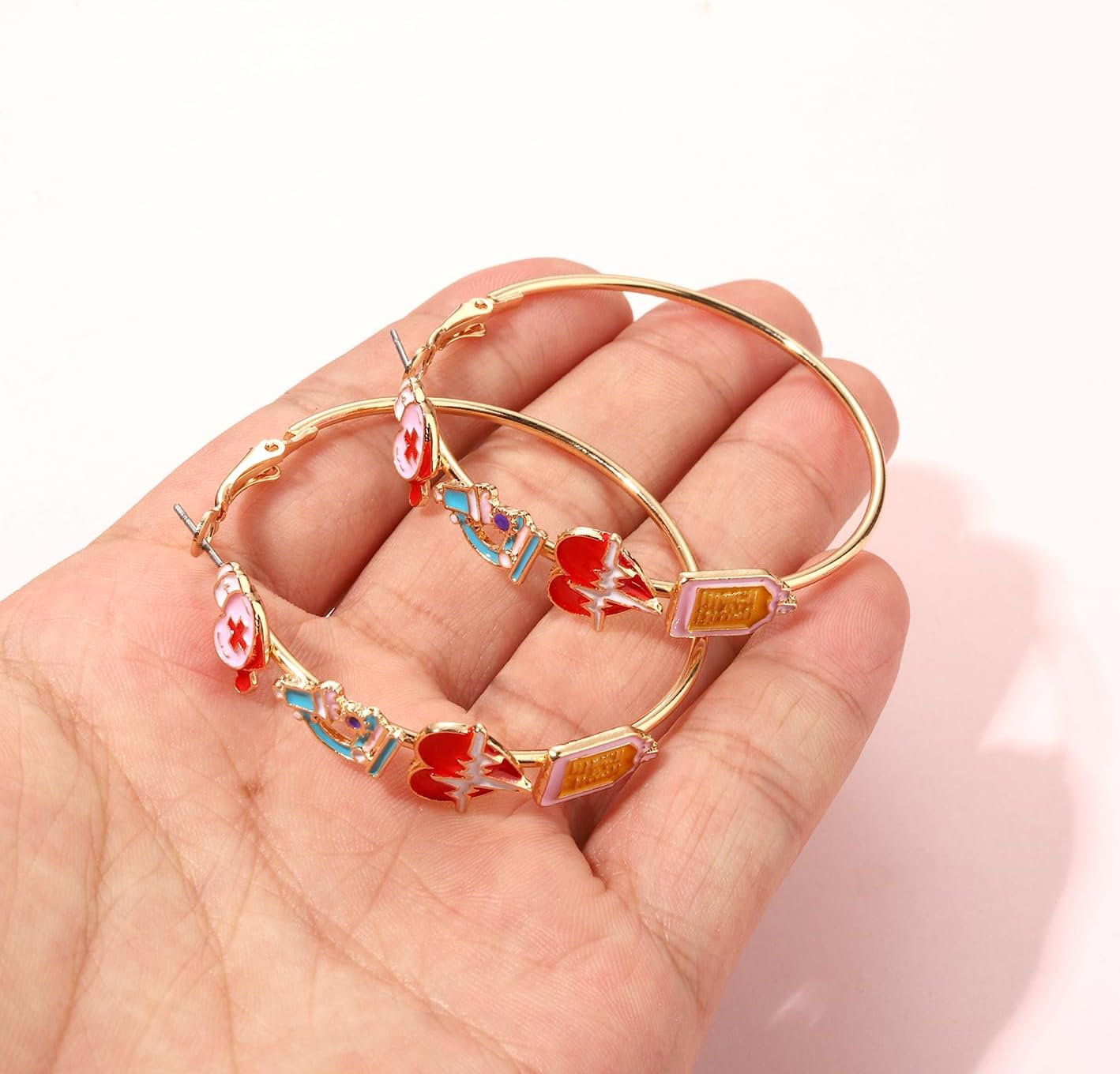 BVGA Nurses Day Earrings Fun Nurse Hat Syringe Microscope Heart Hoop Earrings for Women Nursing Graduation Jewelry Accessories Gifts - Image 8