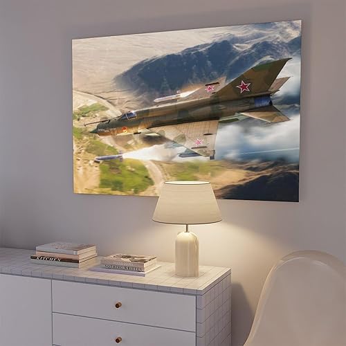 Miniatura 7 de RIUFIN Póster vintage de aviones militares de la Segunda Guerra Mundial MIG-21 de 24 pulgadas de largo x 16 pulgadas de ancho, imagen para