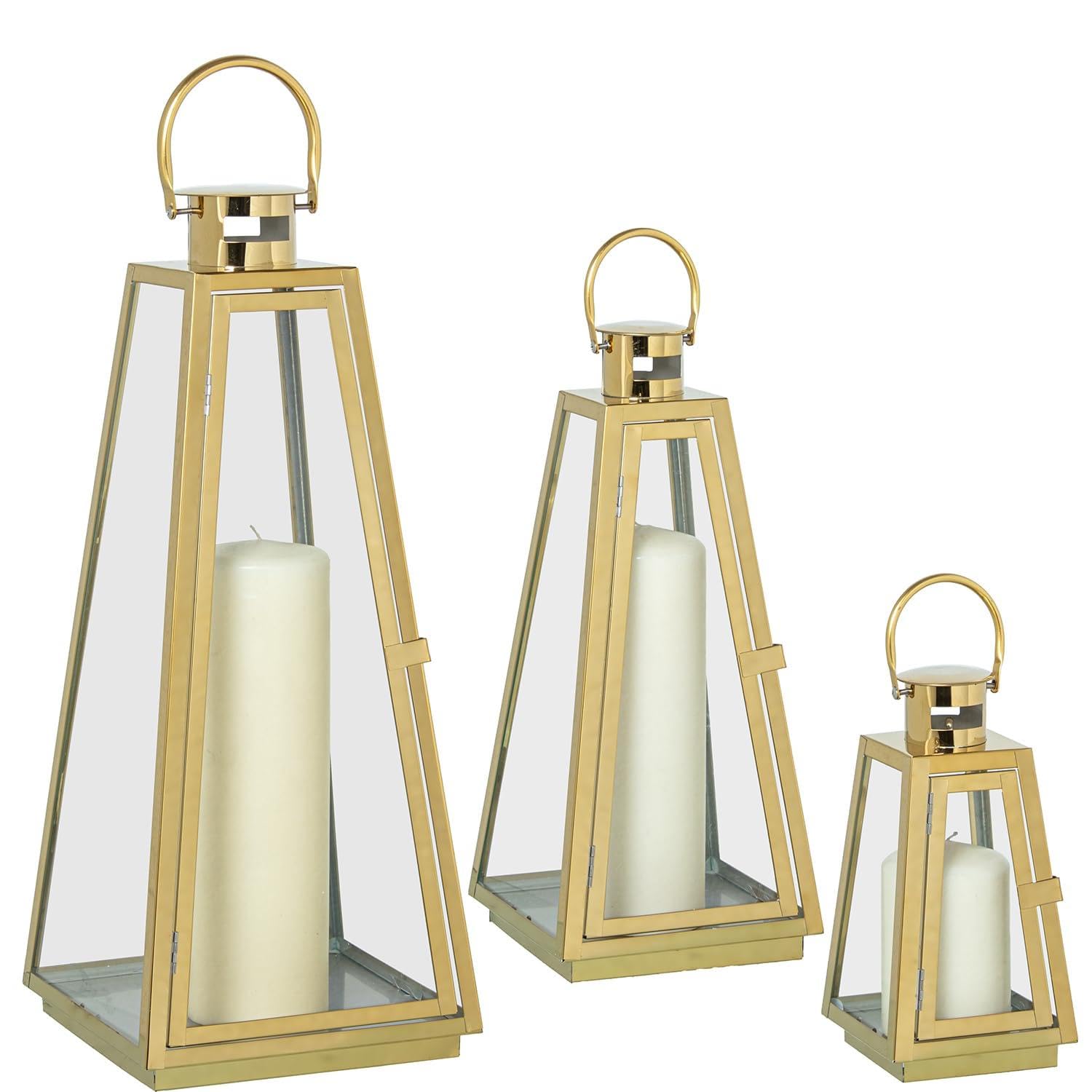 Photophore en métal doré haut de gamme pour intérieur chic et épuré