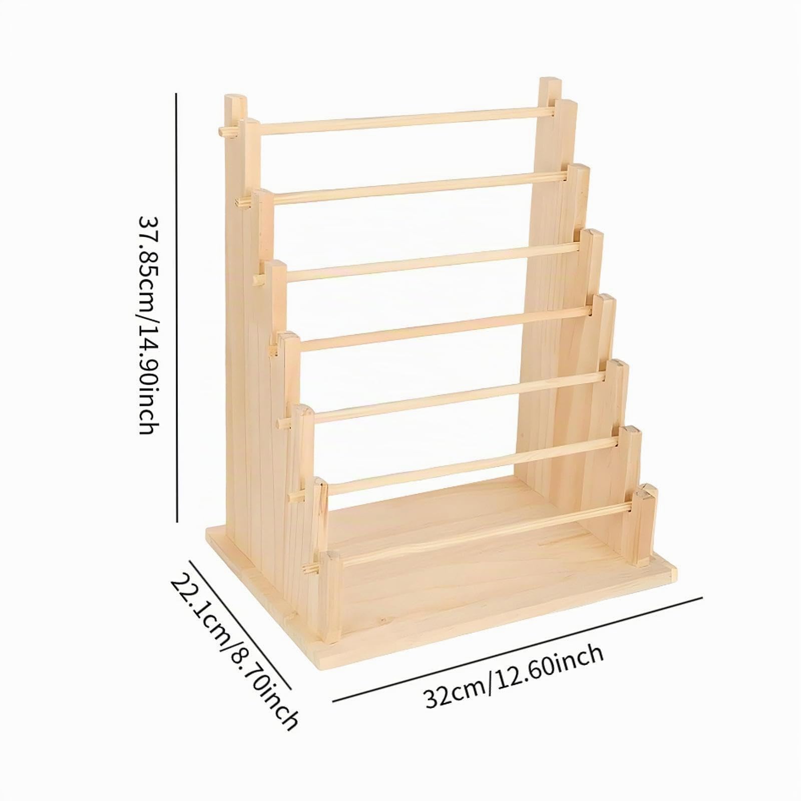 MagiDeal Organizzatore di nastri in legno, porta braccialetti, espositore per rocchetti di filo, organizer per nastri washi per confezioni regalo e negozio di
