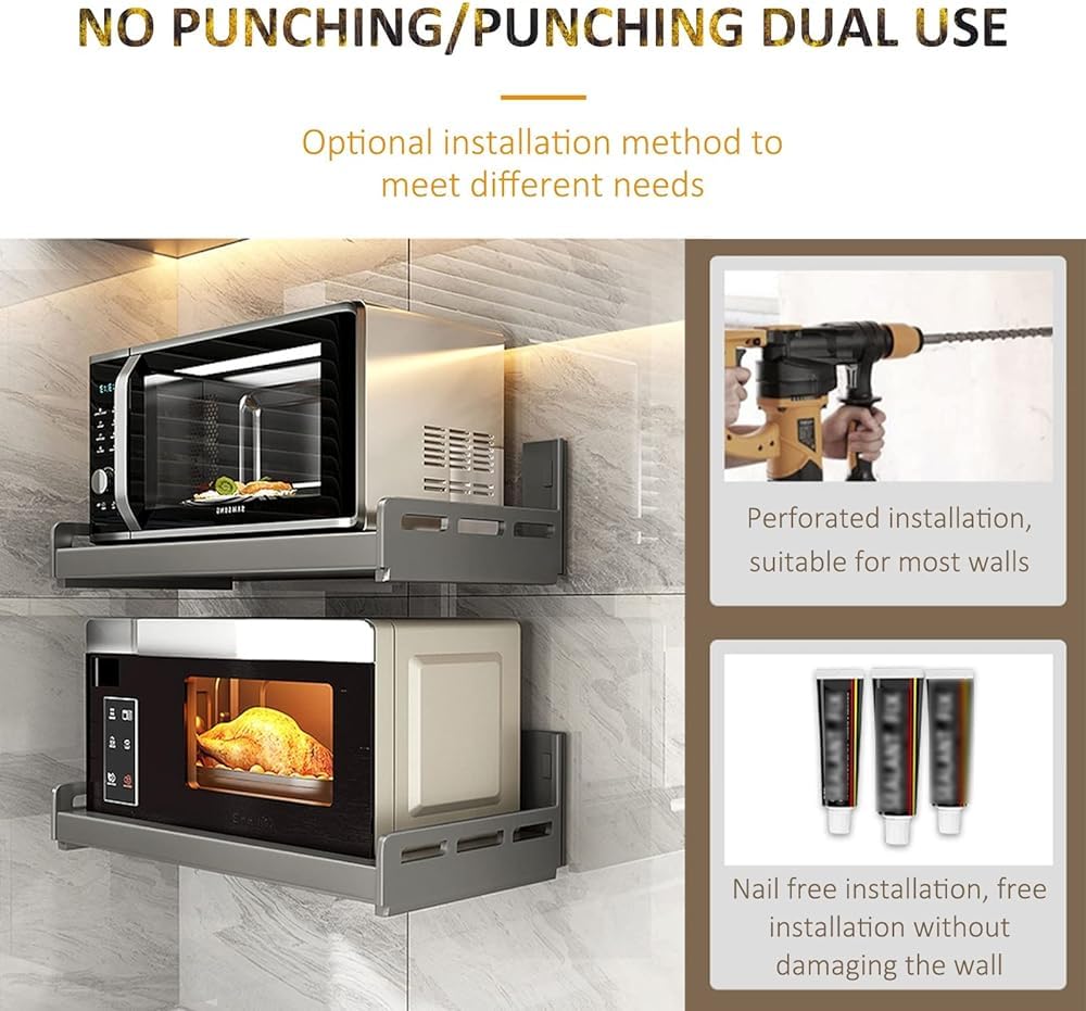 Resistente supporto per forno elettrico a parete per forno a microonde, adatto per forno elettrico, forno a microonde (dimensioni: 100 cm)