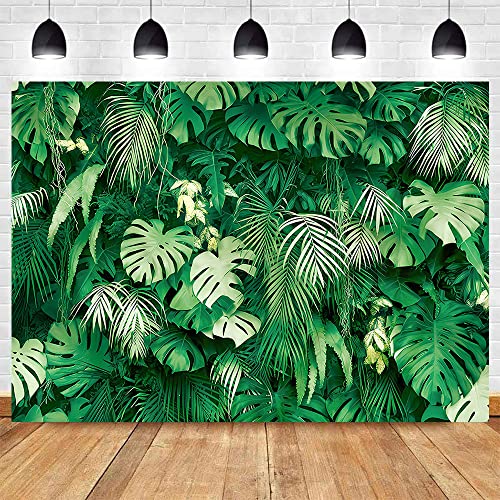 MAQTT Jungle Palm Wildlife Park Tropical Rainforest Plant Photo Photography Background Outdoor Friends Party Backdrop Family Party Baby Shower Banner 5x3ft