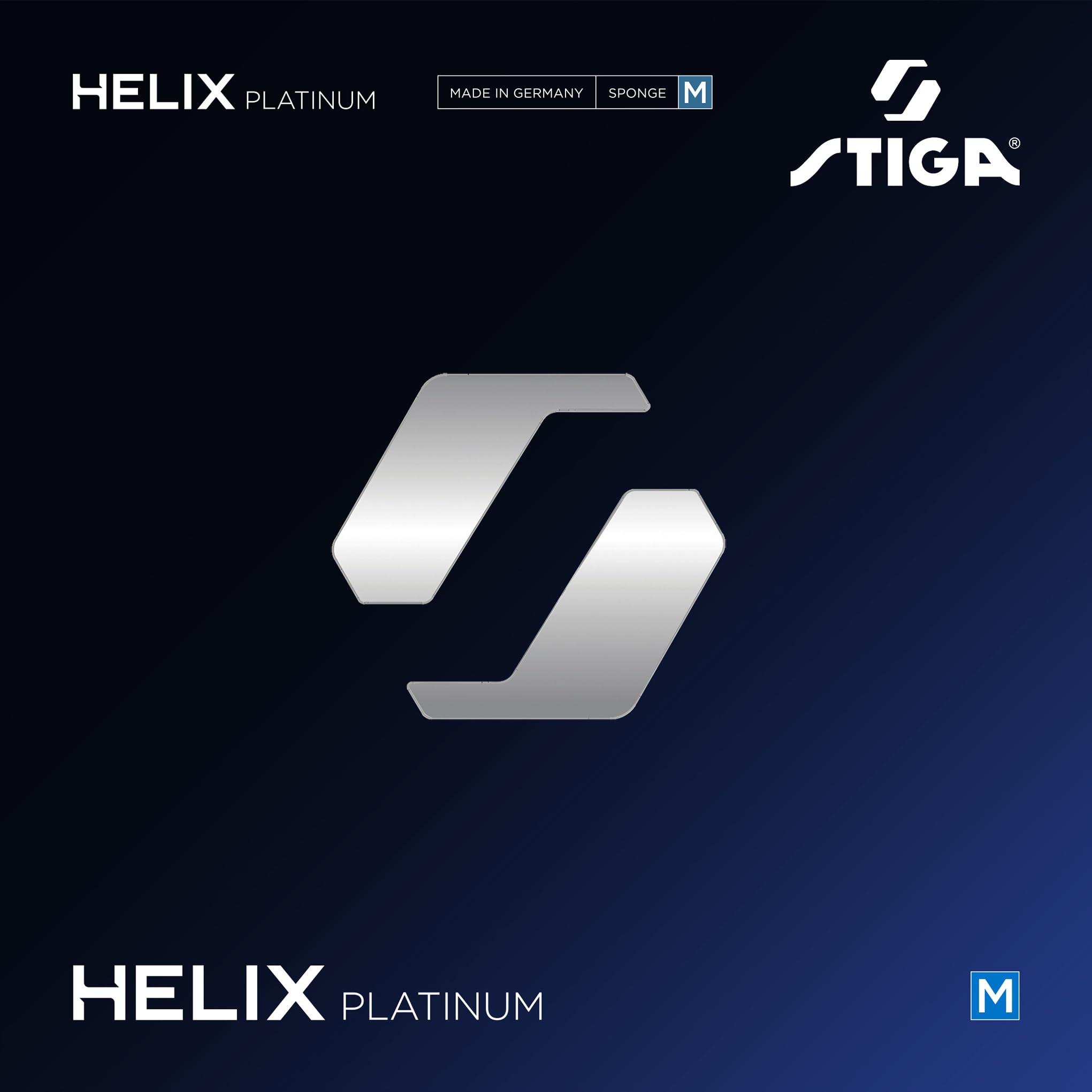 STIGA Helix Platinum M Red 2.2 – Premium-quality table tennis rubbers for offensive, all-round players; medium-hard 47.5 ° sponge