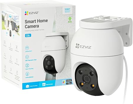 EZVIZ D  Mekan WiFi G zetim Kameras , 360 , 1080P IP G venlik Kameras , Renkli Gece G r , Ki i AI Alg lama, Otomatik Yak nla t rma,  ki Y nl  Ses, Siren, Alexa/Google, C8c 2MP