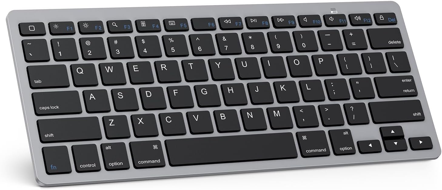 OMOTON Wireless Bluetooth Keyboard for iPad A16 11th 10th Generation, iPad Pro 13/12.9/11, iPad Air 13/11/10.9, iPad mini, Compact Ultra Slim Size