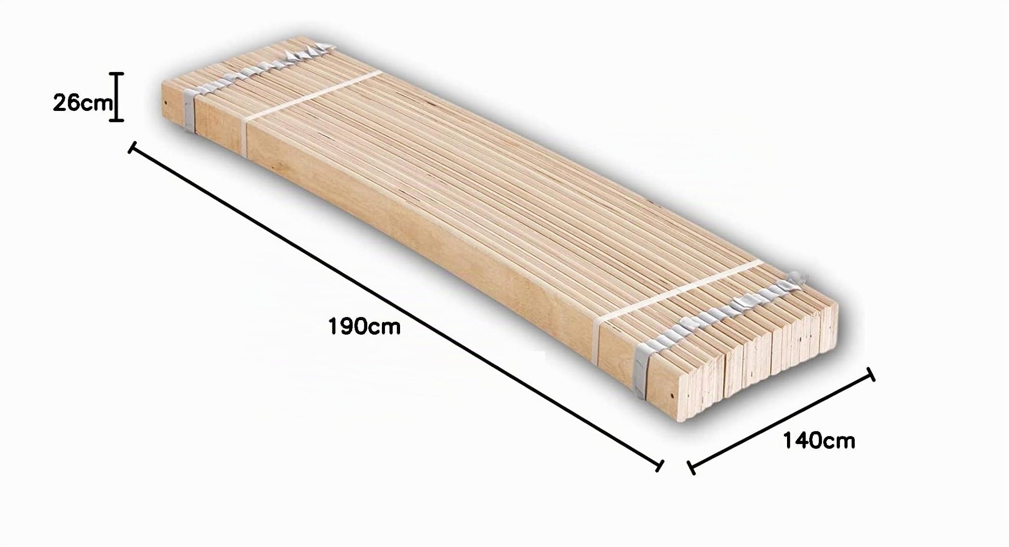 TEENO Sommier 140x190CM - Cadre de lit a Lattes Renforcé et Soutien Réglable - Sommier à Lattes avec Pieds pour Lit 140x190CM Matelas 140x190CM - Noir