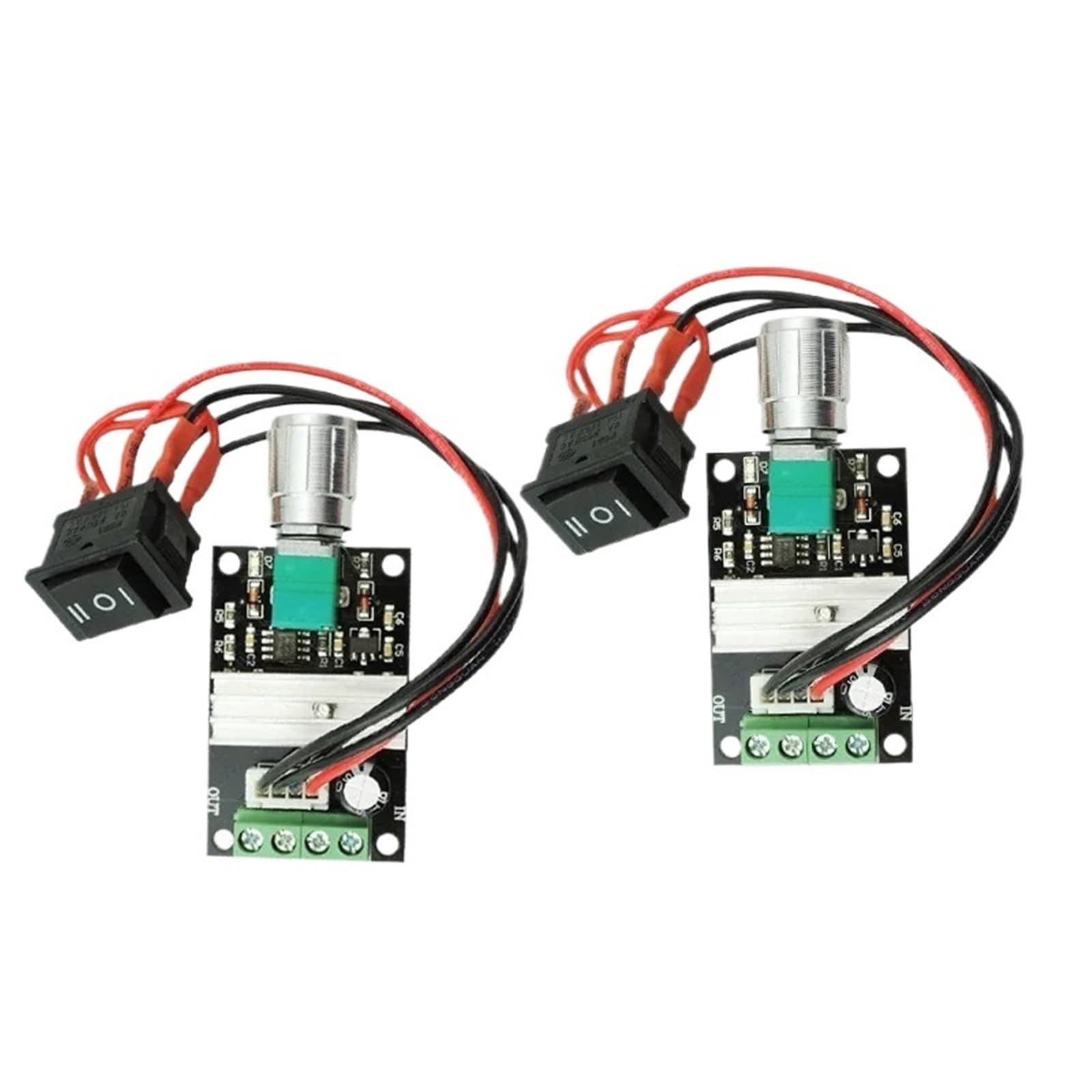 2PCS PWM Motor Governor 6V12V24V 3A Speed Switch, Forward And Reverse, With Switch Function