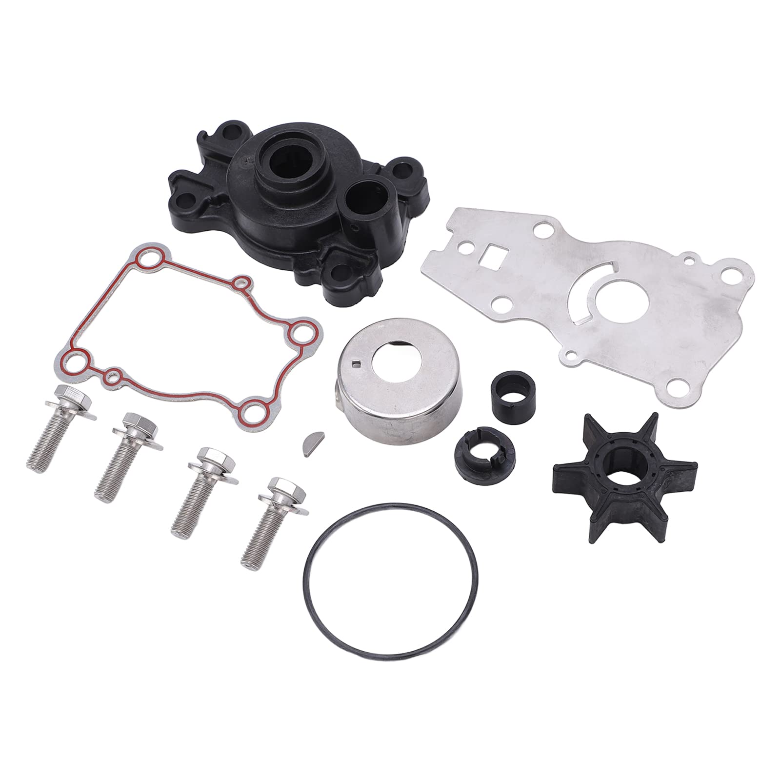 Kit di riparazione per pompa dell'acqua Set di guarnizioni di ricambio per girante in plastica ABS ad alte prestazioni in acciaio inossidabile per motore fuoribordo 25 40 2