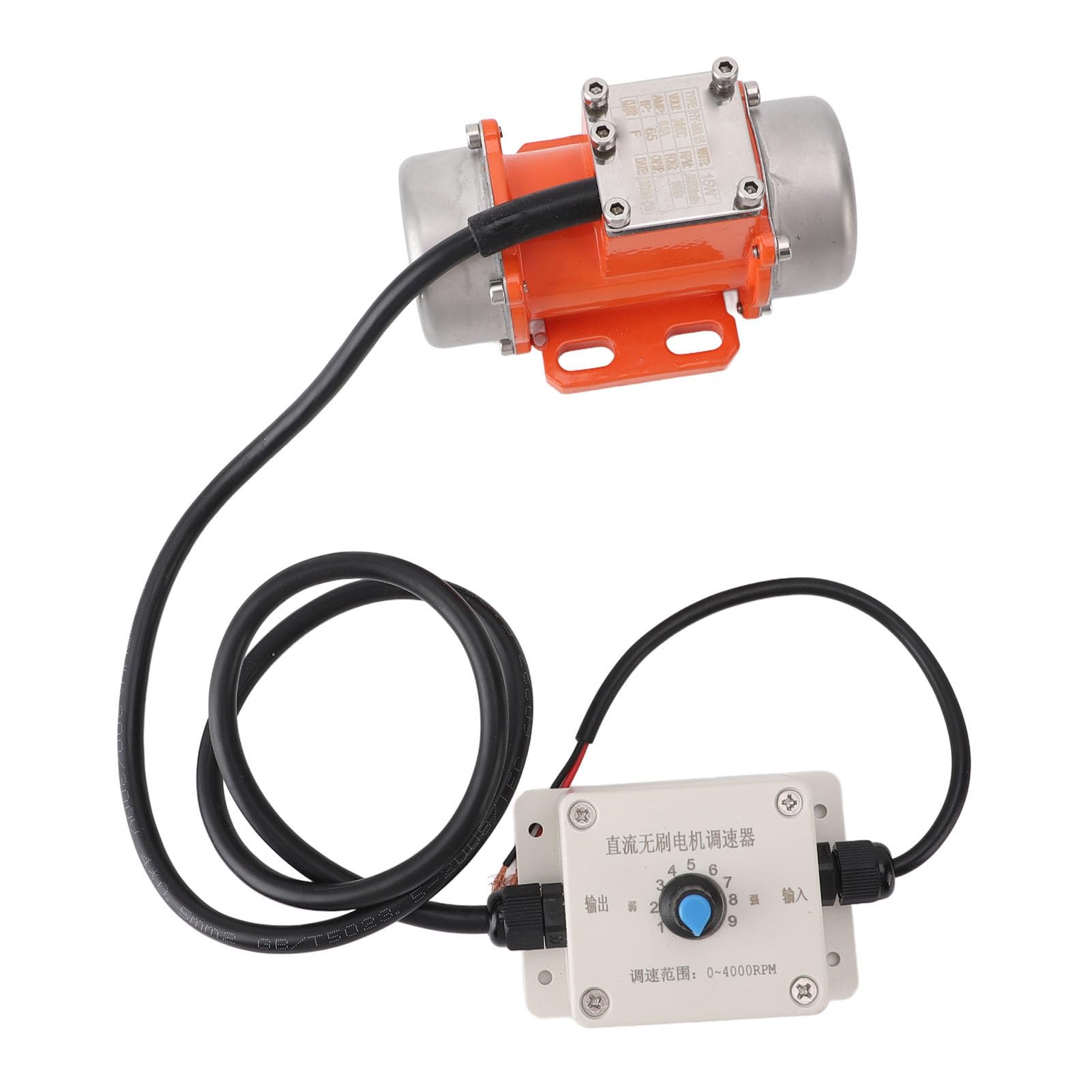 Pongnas Motor de Vibración de Hormigón sin Escobillas de 24 V CC con Control de Velocidad Aleación de Aluminio IP65 para una Compactación Eficiente del Hormigón (15W)