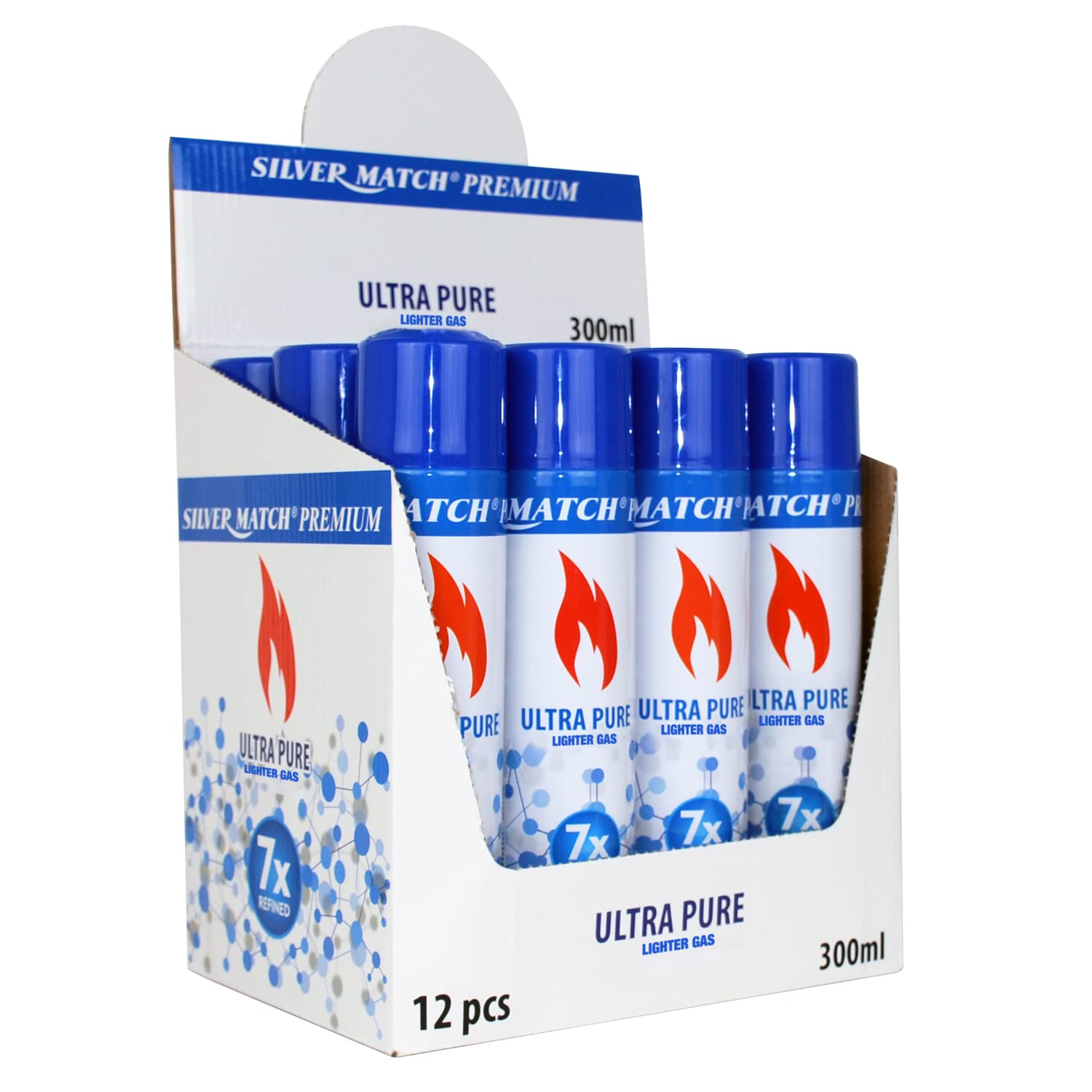 2X Premium Feuerzeuggas 300 ml – Ultra Reines Butan (7X gefiltert) inkl. 5 Adapter – Universal Nachfüllgas für Feuerzeuge, Sturmfeuerzeuge & Küchenbrenner