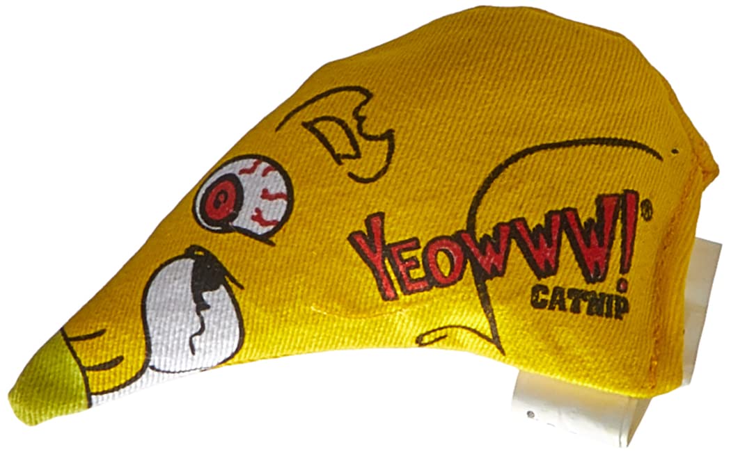 YEOWWW! Chubby Mouse Organic Catnip Cat Toy, 10 cm