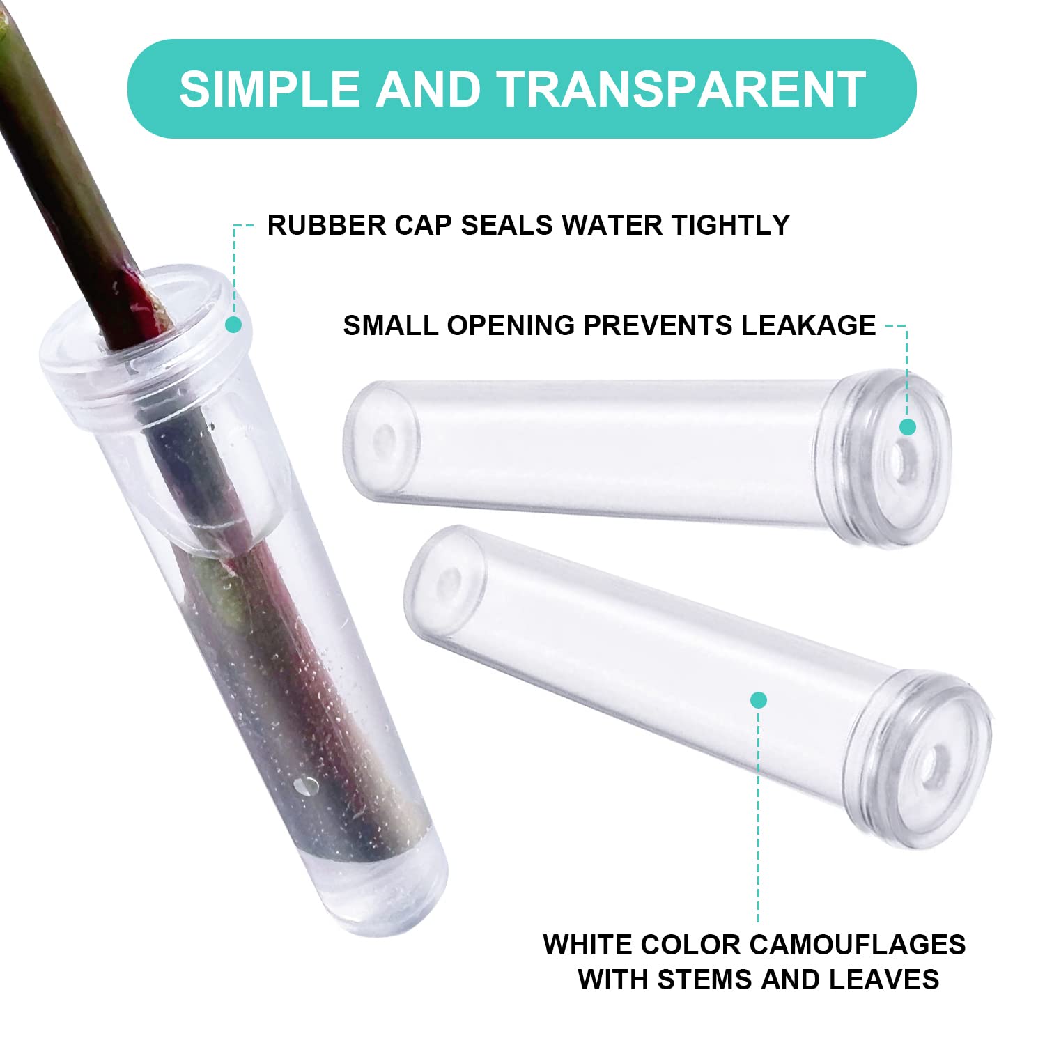 LznYi 100 Pack Floral Water Tubes - Image 3