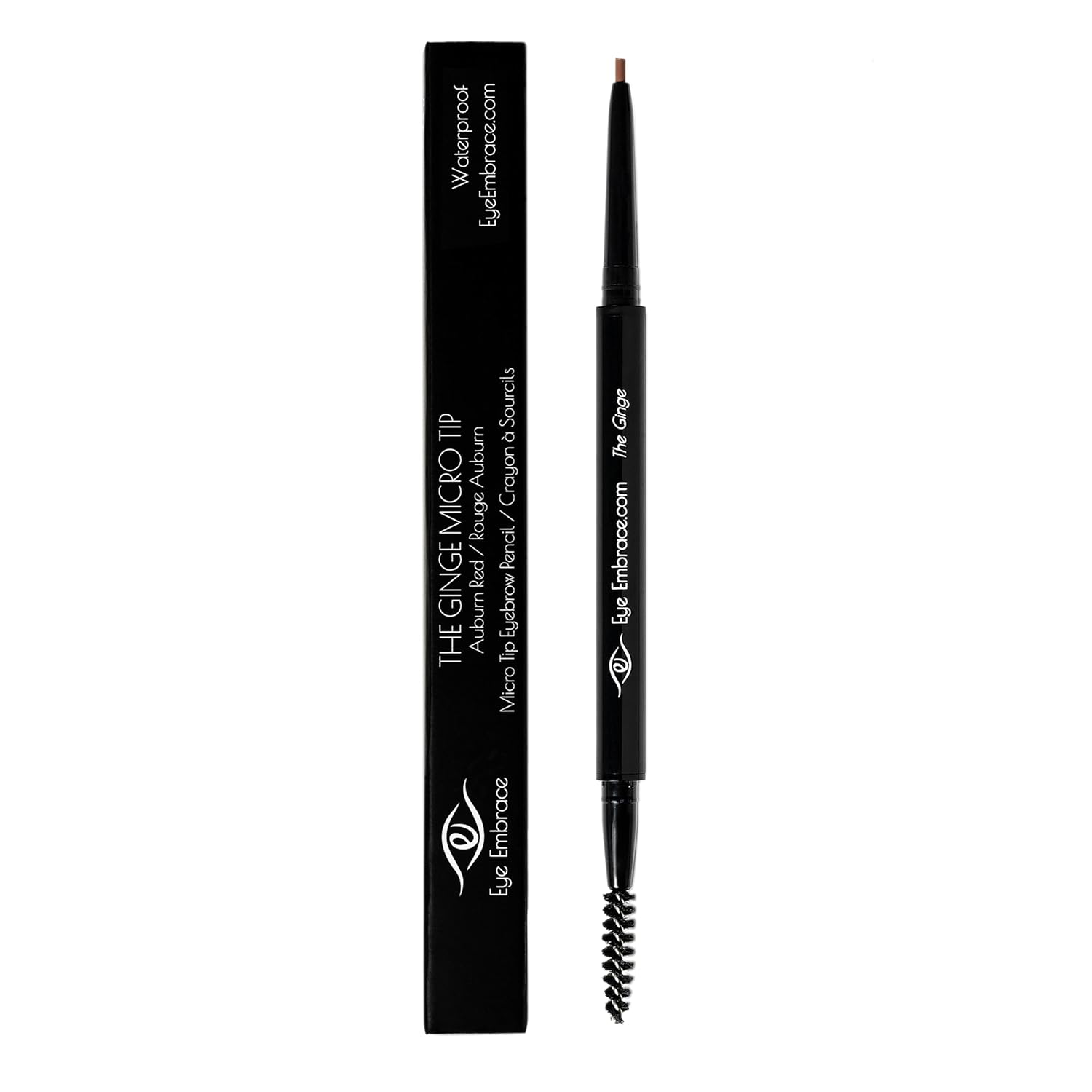 Eye Embrace Micro Tip Pen: Ultra-Fine Eyebrow Pencil - Waterproof, Double-Ended Automatic Tip & Spoolie Brush, Cruelty-Free (The Ginge Auburn Red) - Image 2