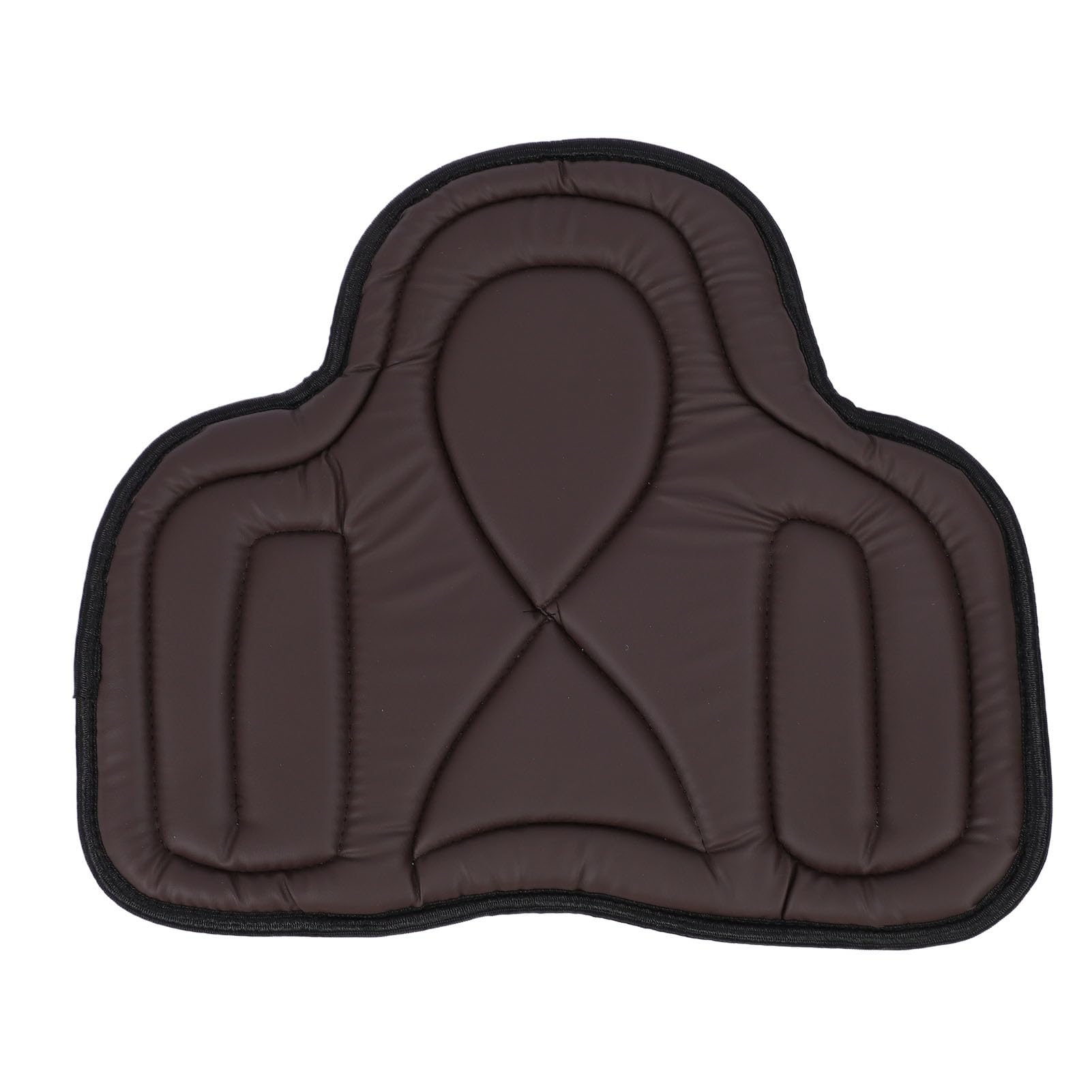 plplaaoo Premium Horse Saddle Pad Western Style Shock Absorbing Thickened Breathable PU Leather Comfortable Riding Gear for Equestrian Enthusiasts (Brown)