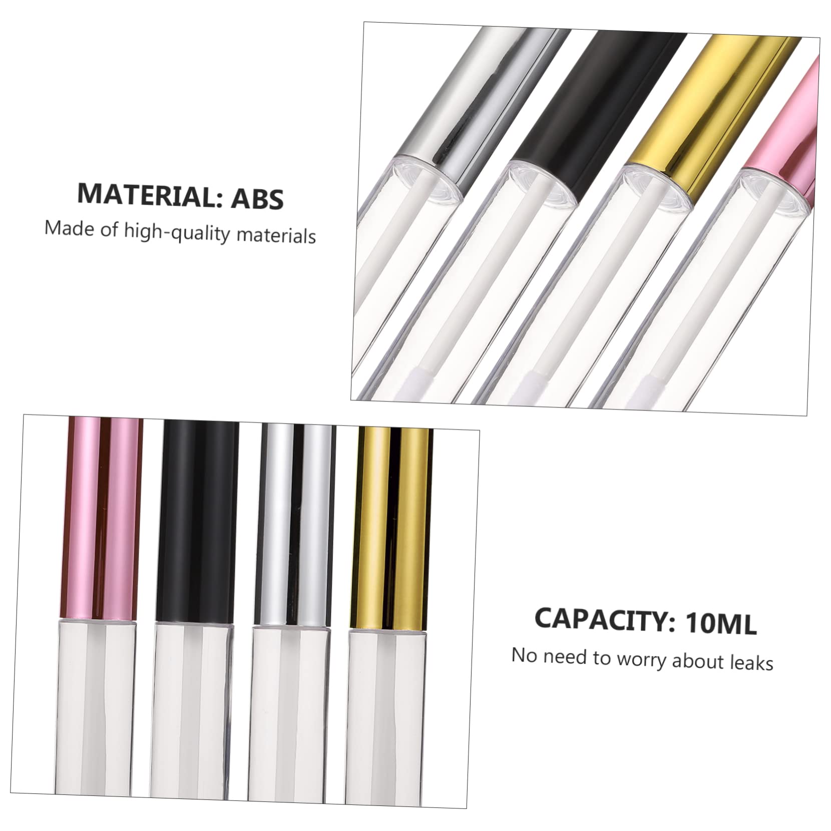 Tubetti di Lucidalabbra da Viaggio 10ml Abs 40 Pezzi | Eye Shadow e Lip Gloss, Forma Unica, Ricaricabili e Perdite, per Borsa o Creazione Fai da Te