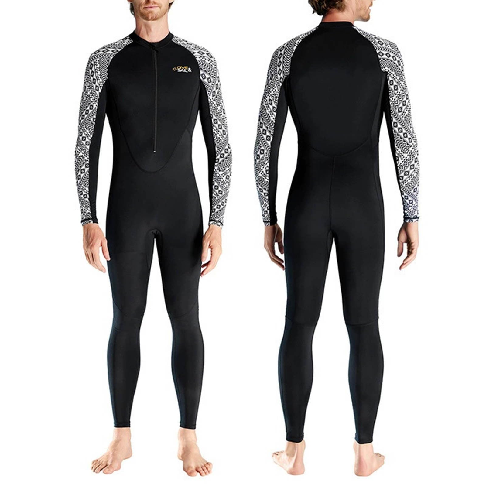 Traje de Surf Hombre Una Pieza Piscina Traje de Buceo Completo Hombre Ajustado Talla Grande Natacion Manga Larga Cremallera Playa Wetsuit para Surf Deportivo