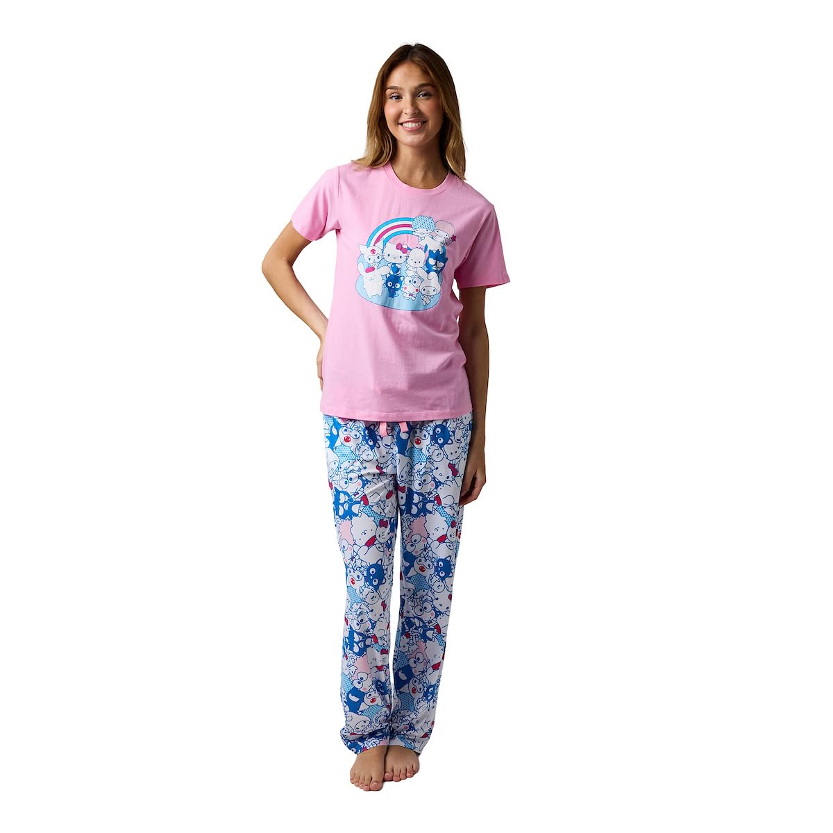 Bioworld Hello Kitty Character Rainbow Women's Sleep Set