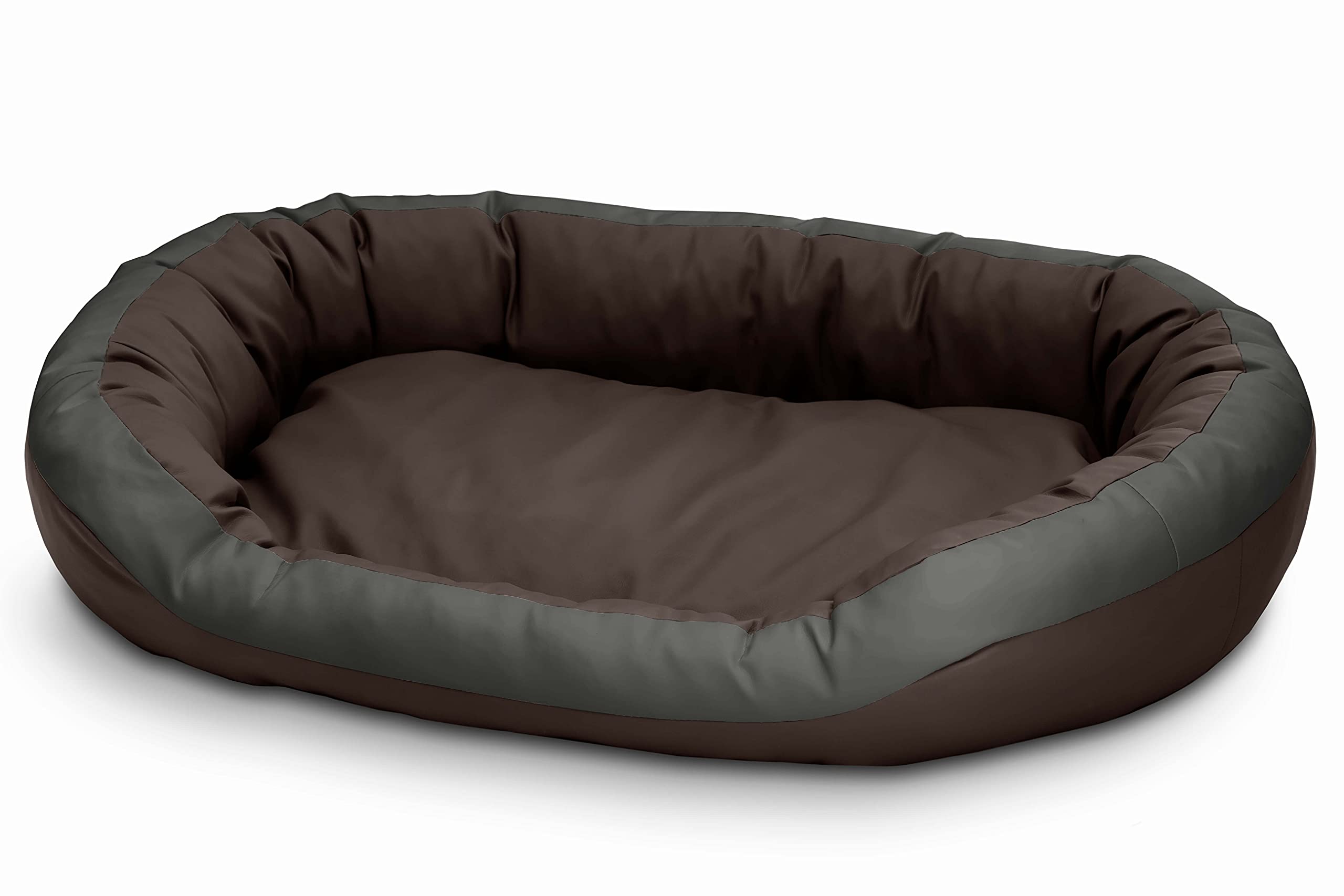 Cama para perros de cuero ecológico, suave para perros medianos y grandes, cama mullida para perros, sofá Luxus XL/XXL