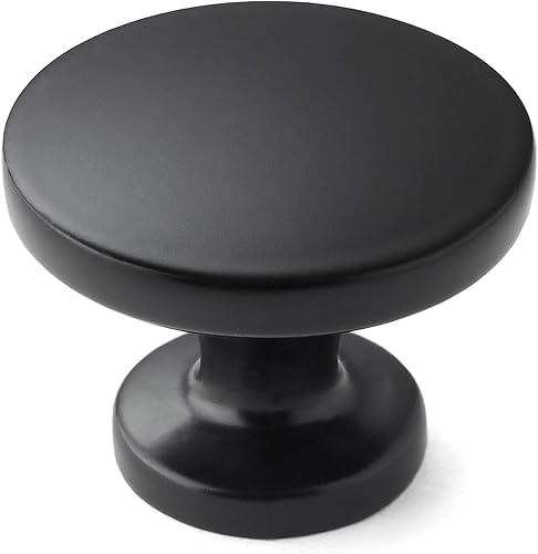 CAULDHAM Paquete de 10 tiradores redondos sólidos para gabinetes de cocina (1-18 pulgadas de diámetro), cajones de tocador, herrajes para puertas,