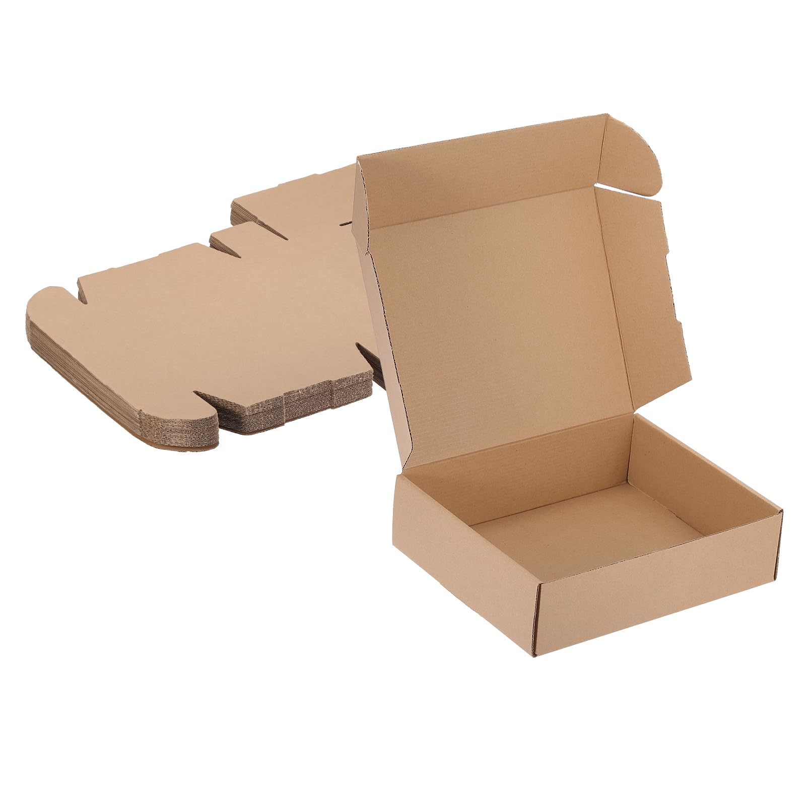 PATIKIL 10x8x3 Inch Small Shipping Boxes, 20 Pcs Corrugated Cardboard Box Gift Boxes for Packing Mailing Moving Packaging Small Business Boxes Brown