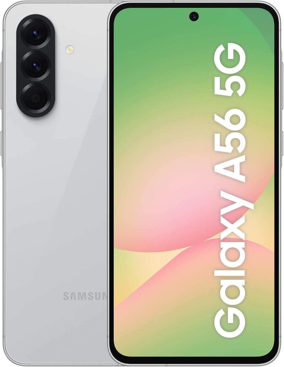 SamsungGalaxy A56 5G Ai (for Tmobile Mint Tello & Global) (256GB + 12GB) Version Latina Unlocked SM-A566E/DS 6.6" 120Hz 50MP Triple (Awesome LightGray SM-A566EZAATPA)