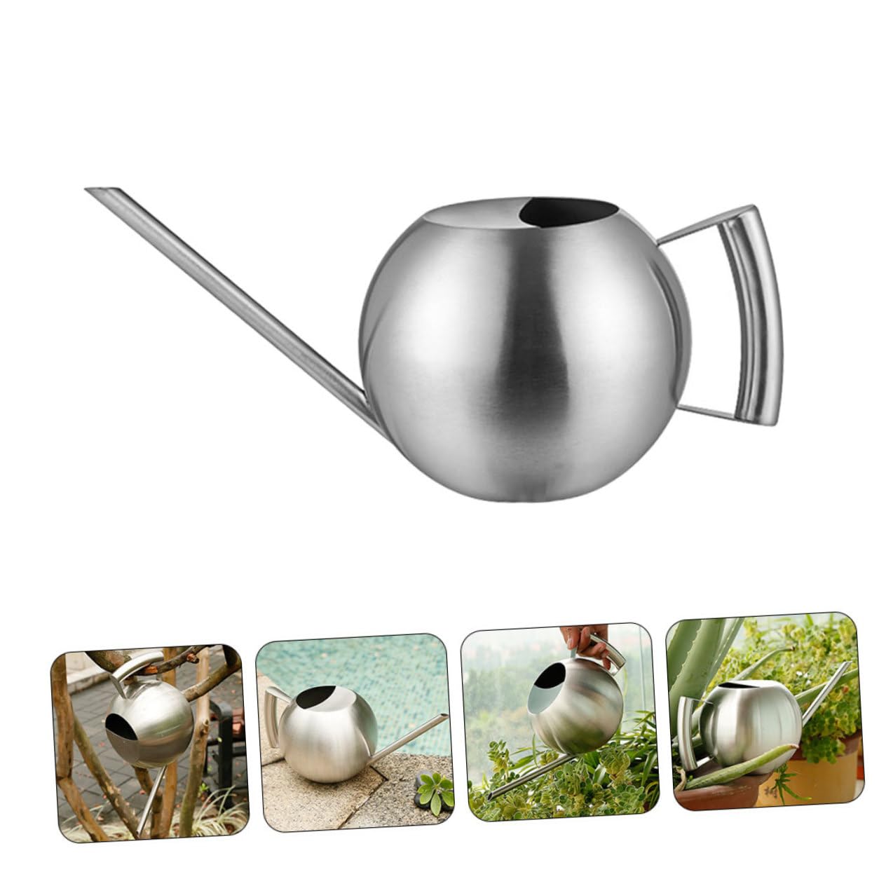TOYANDONA 1 Pieza Regadera de Jardín Inoxidable para Plantas Suculentas y Riego Interior Diseño Ergonómico y Resistente para Práctico