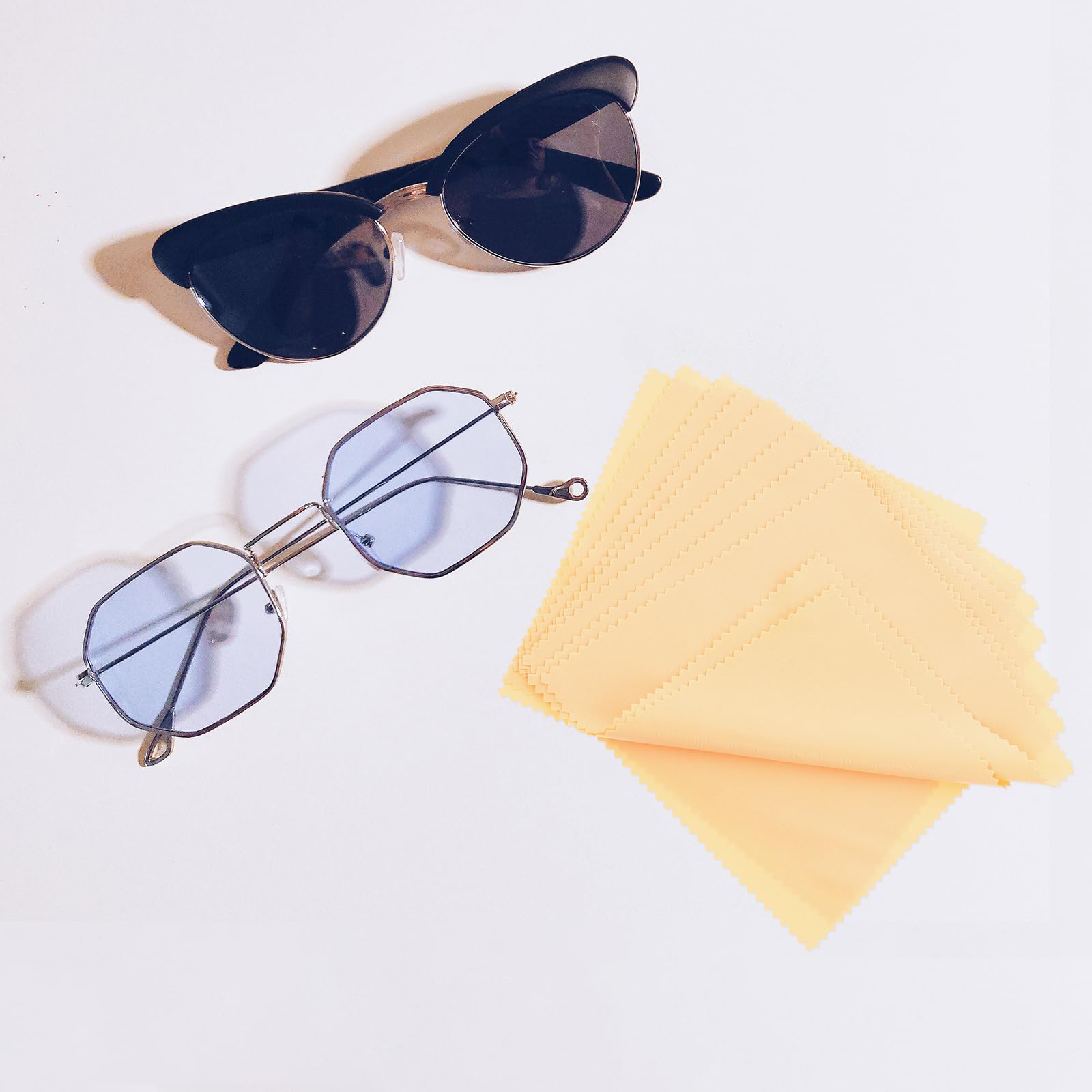 Paños De Limpieza De Microfibra Para Gafas Cámaras Y Pantallas Electrónicas Eliminan Manchas Y Huellas Sin Pelusa Ligero Y Portátil 5.5X5.5 Pulgadas