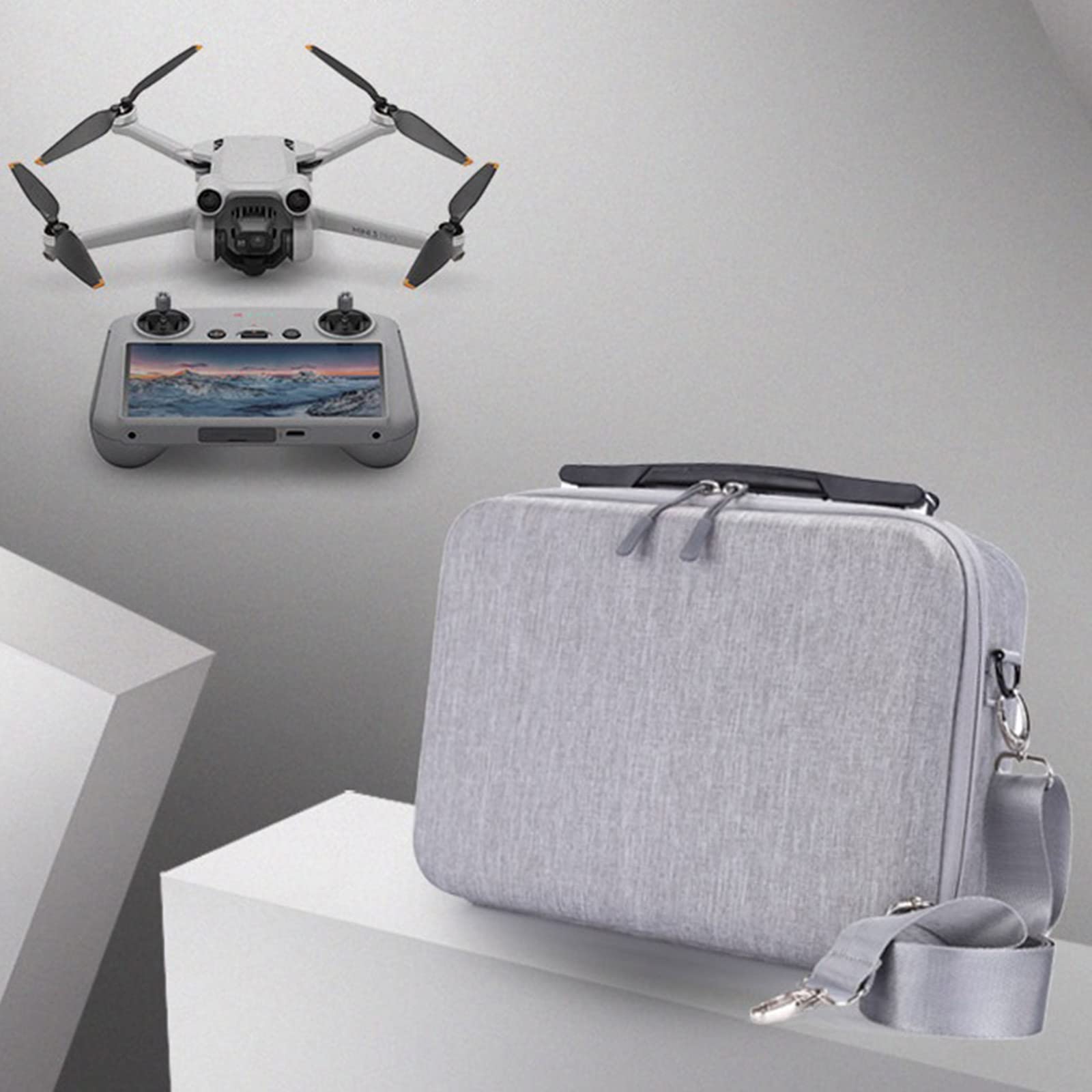 Funda de transporte rígida para 3 bolsas de almacenamiento para control remoto, 3 drones, funda para cámara Acce