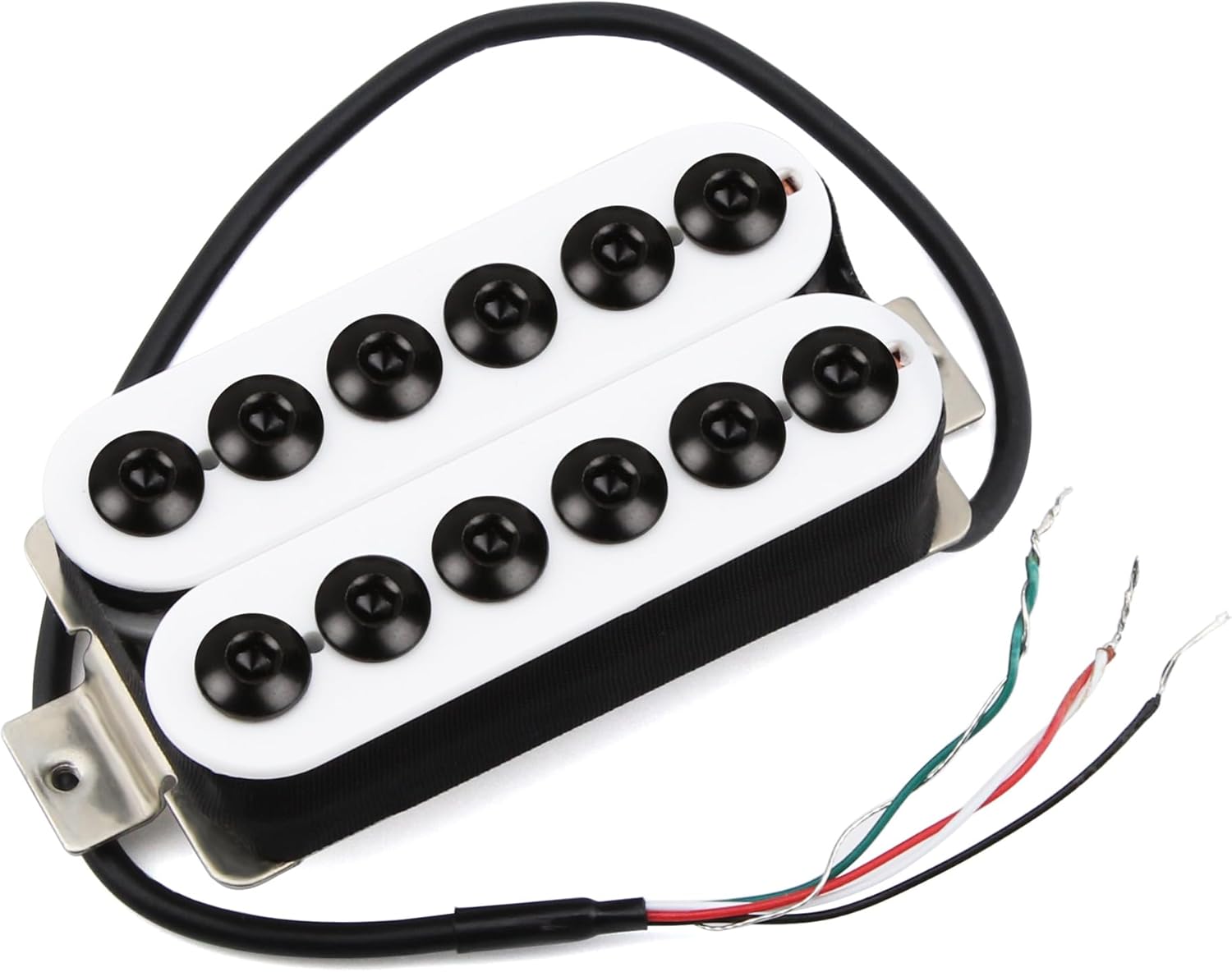 FLEOR Invader Style Guitar Humbucker Pickups High Output Ceramic Bridge Pickup for Electric Guitar Parts,White