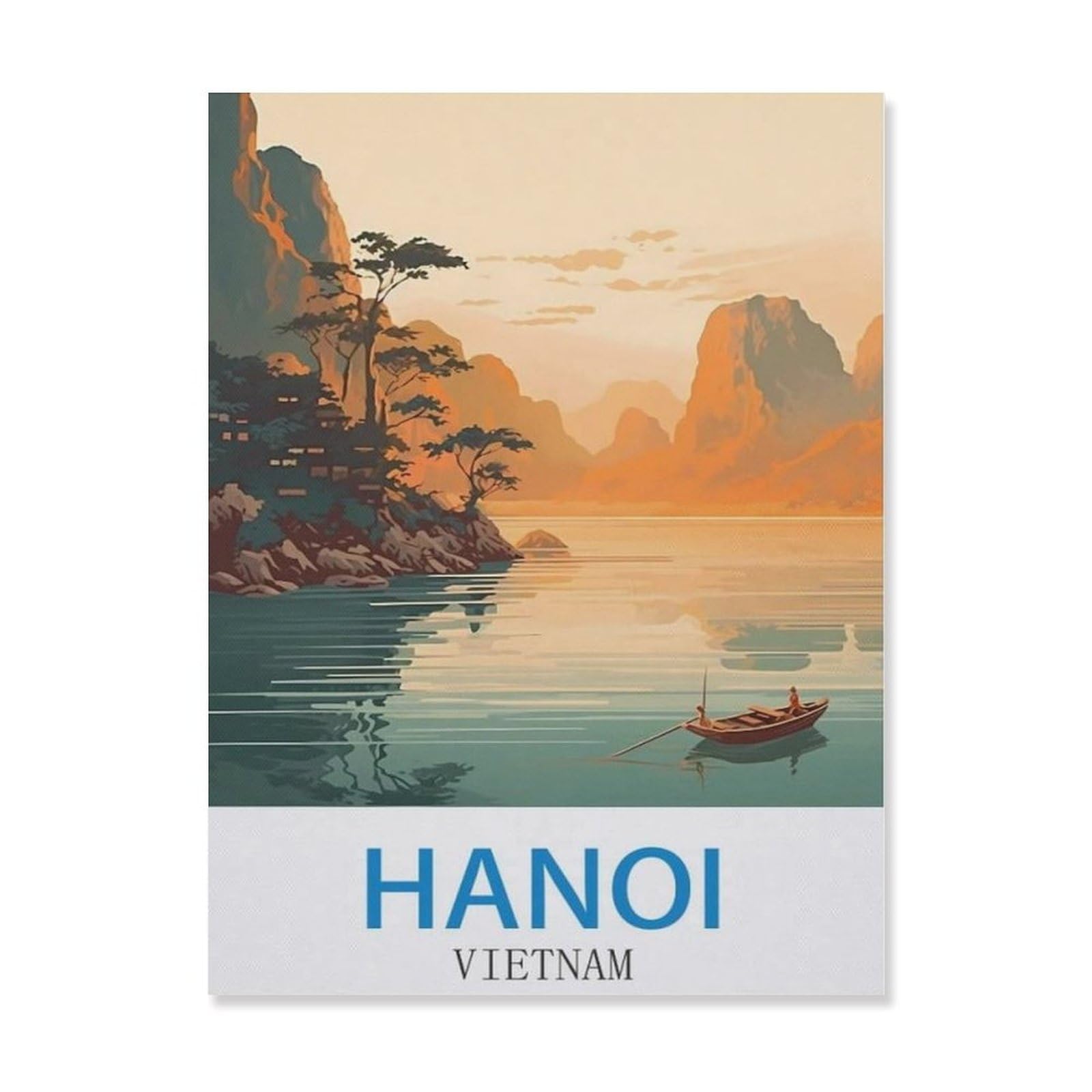 Hanoi Vietnam，Funny Tin Sign Retro Metal Sign for Home Farm Toilet Restroom Washroom Wall Decor Gift(15x30cm）6x12 inch-EH49