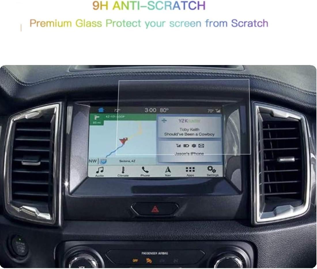 screen protector compatible with 2020 2023 rangeranti explosion scratchhd clearsssky premium navigation accessories comaptible with ford ranger