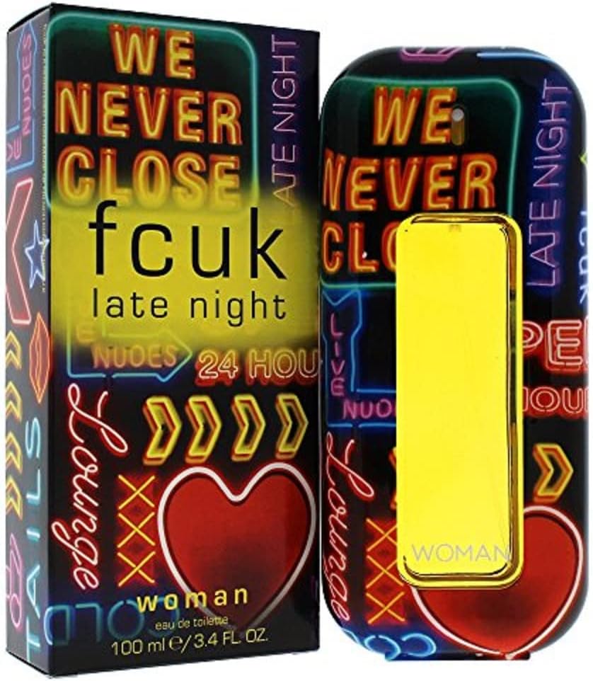 Fcuk Late Night Eau De Toilette Spray for Women, 3.4 Ounce