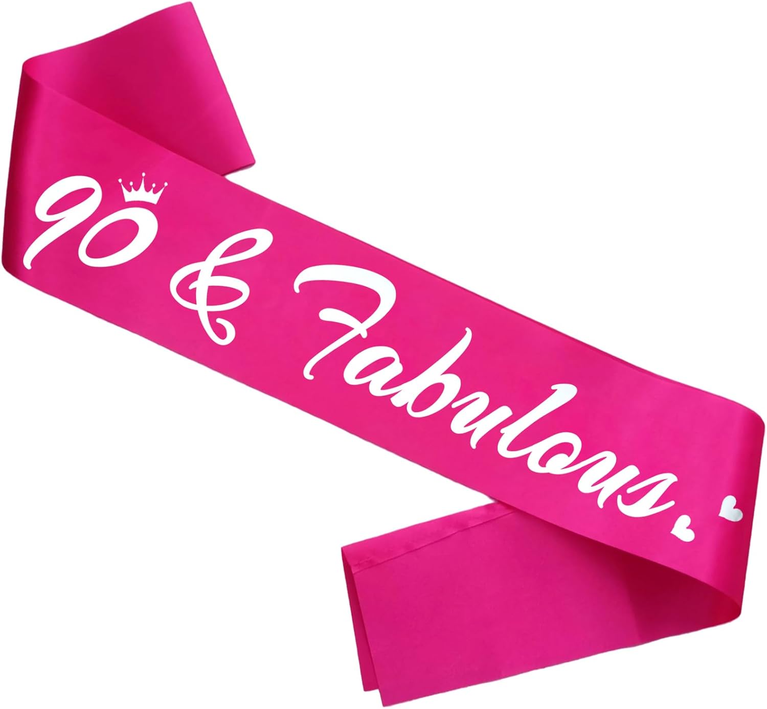 90 & Fabulous Birthday Sash, 90th Birthday Gifts idea for women, Funny 90th Birthday Party Suppiles, Royal Blue+ Silver(90 & Fabulous)