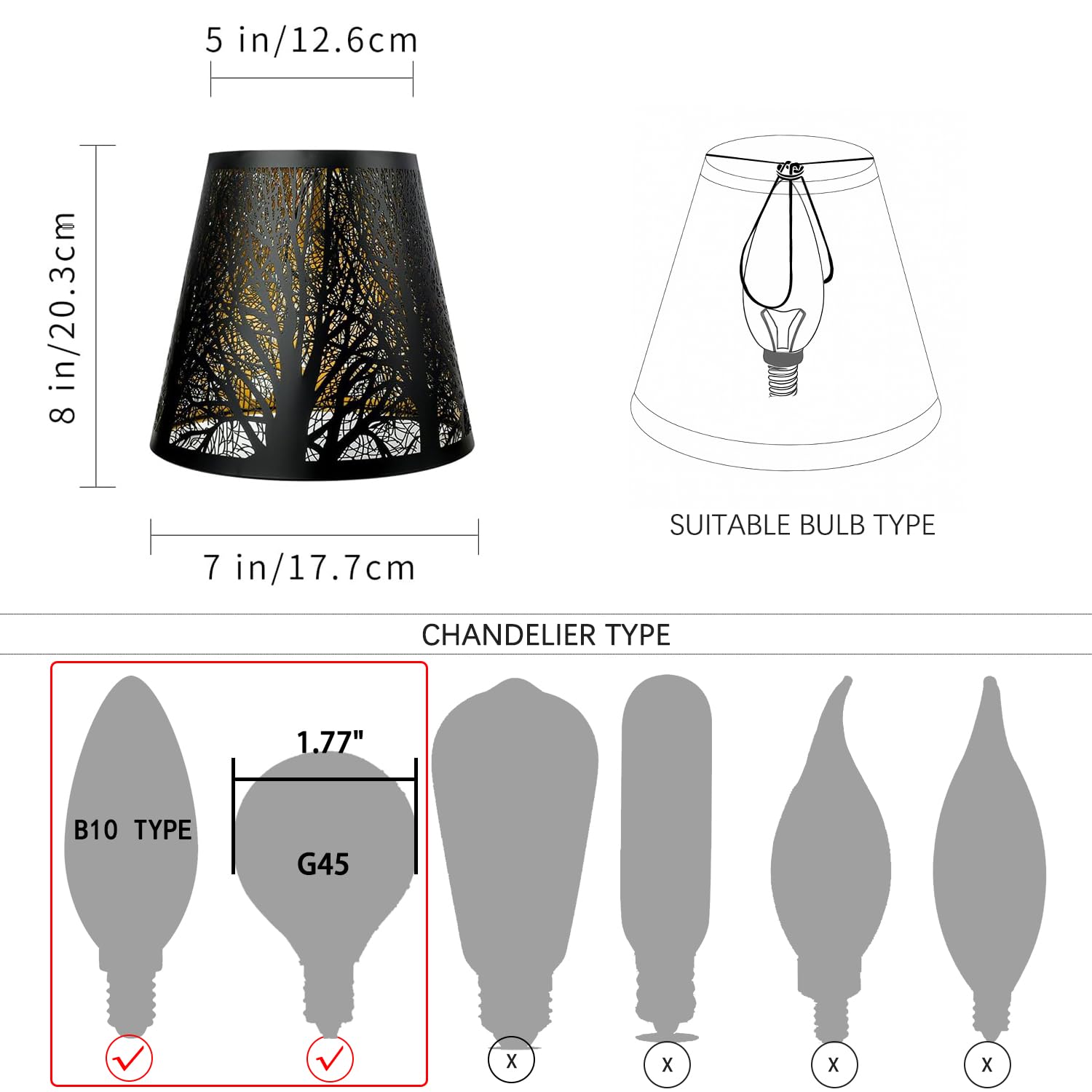 Metal Light Bulb Covers ALUCSET Dome Lamp Shades Set Of 2 - 8\, image size:1500x1500
