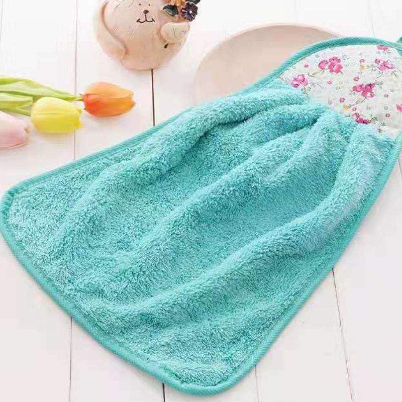 Image of Fezora Microfiber Hand Towels for Home & Kitchen - Anti-Bacterial Hanging Towels for Wash Basin, Soft Lint-Free Napkins for Hand Drying, Dish Cleaning & Everyday Use, Multicolor (Pack of 6)